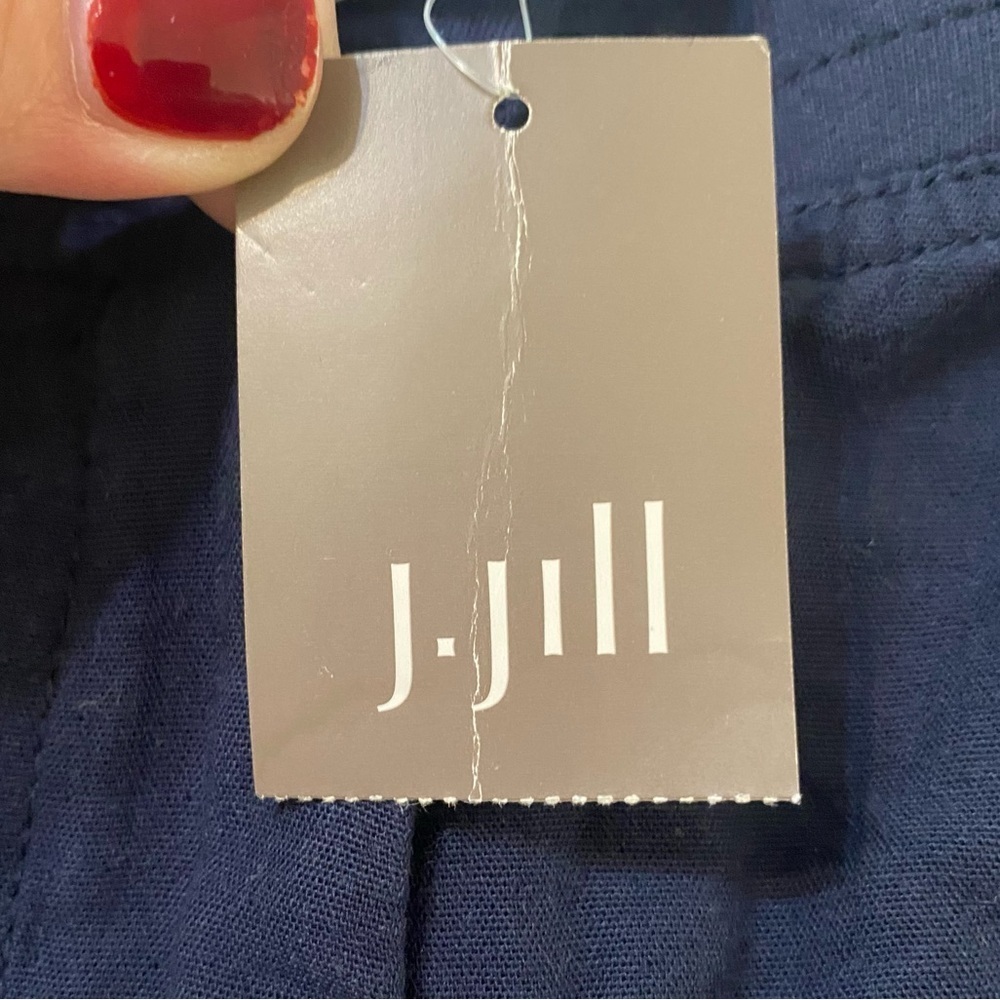 J Jill‎ New Size 16W Ink Navy Blue Elastic Waist Roll Cuff Convertible Pants - Picture 8 of 9